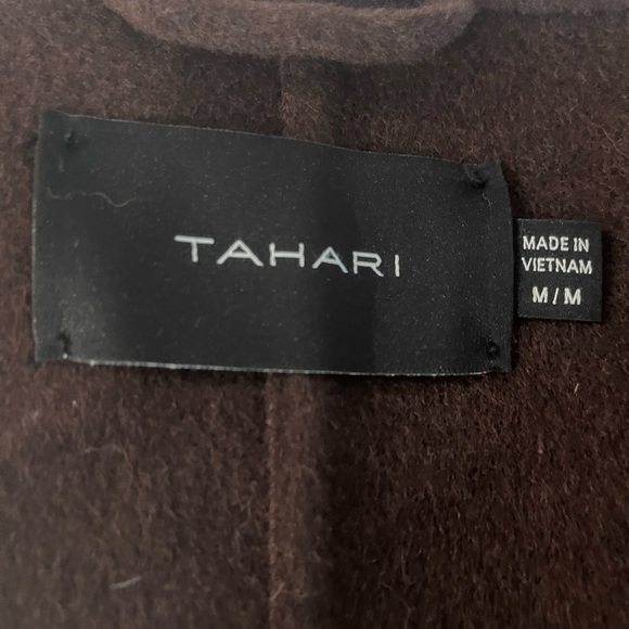 Tahari Chocolate Trench Coat with Belt - Picture 10 of 10